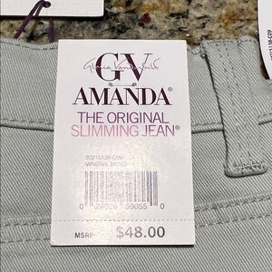 Gloria Vanderbilt Amanda Jeans in mineral moss.  Never worn